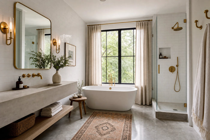 How to Style Brass Fixtures in a Modern Bathroom - Northgrove Partners