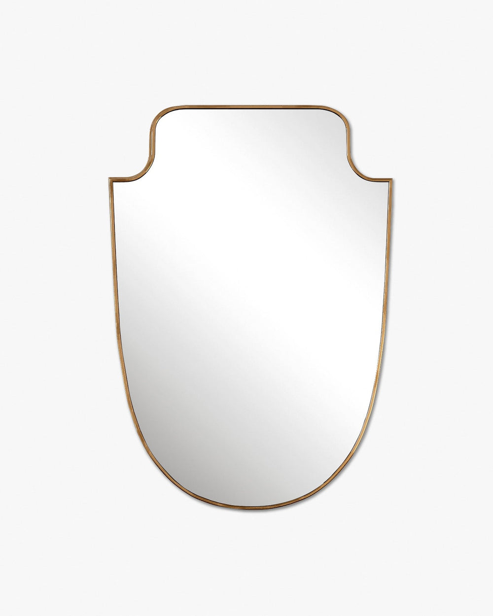 Shelda Gold Wall Mirror - Unlacquered Solid Brass - Northgrove Partners