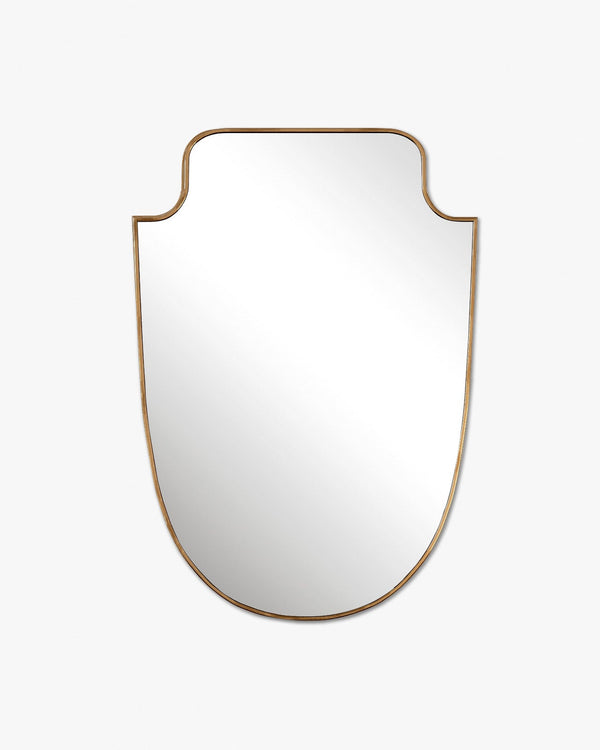 Shelda Gold Wall Mirror - Unlacquered Solid Brass