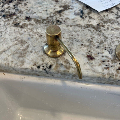 Built In Sink Soap dispenser - Unlacquered Solid Brass