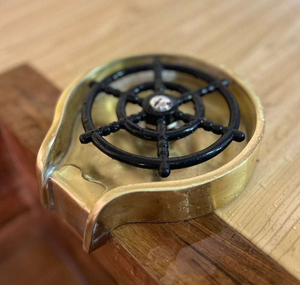 Unlacquered Brass Glass Rinser - Unlacquered Solid Brass - Northgrove Partners