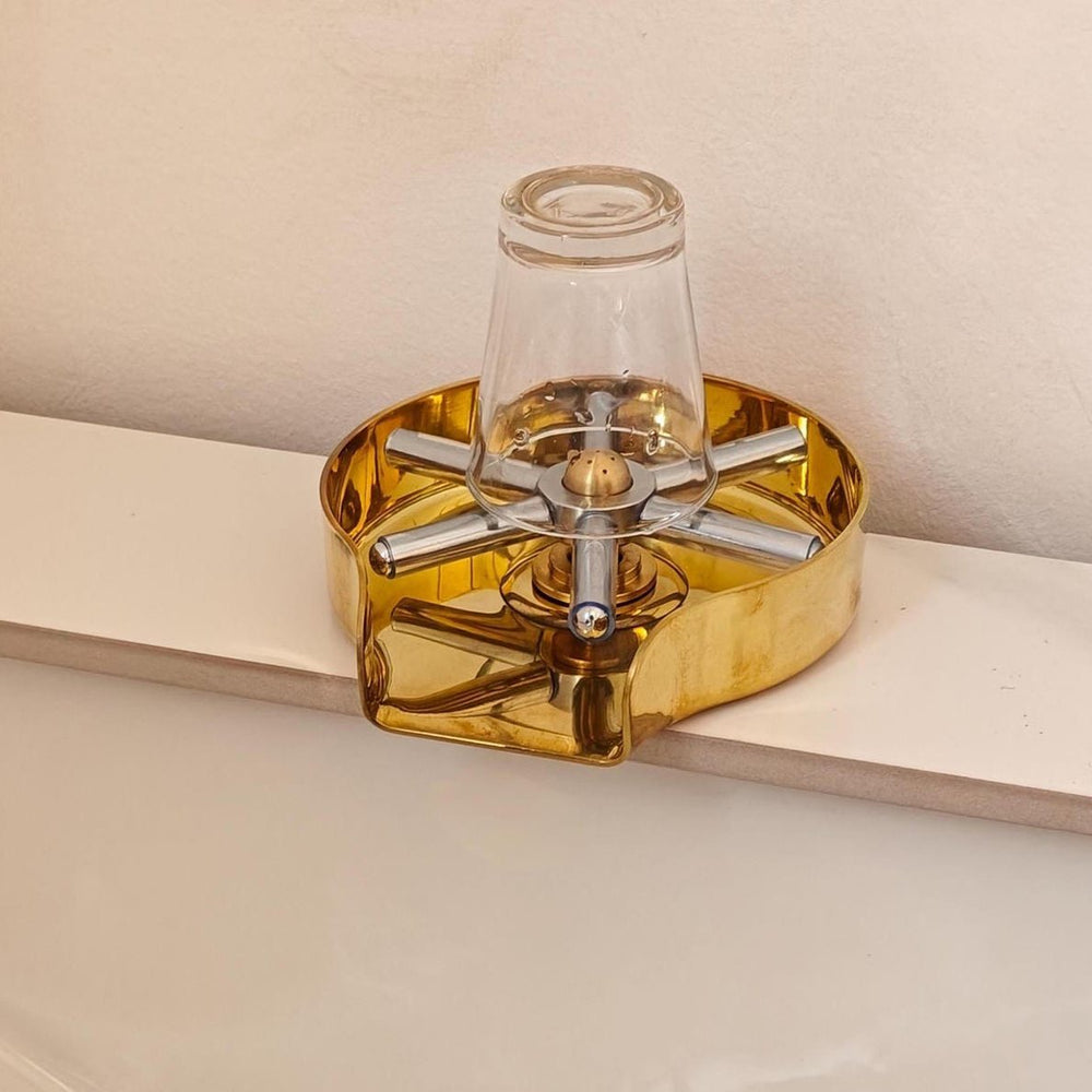 Unlacquered Brass Glass Rinser - Unlacquered Solid Brass - Northgrove Partners