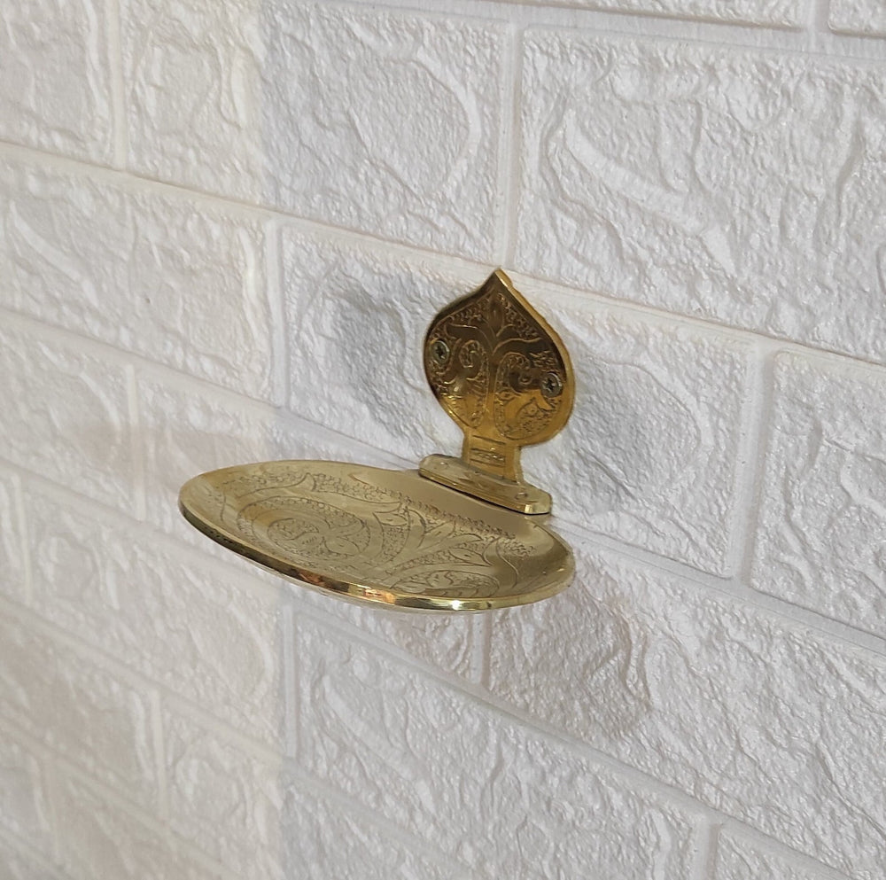 Unlacquered Brass Soap Holder - Unlacquered Solid Brass - Northgrove Partners