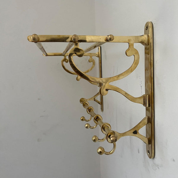 Unlacquered Brass Towel Rack - Unlacquered Solid Brass