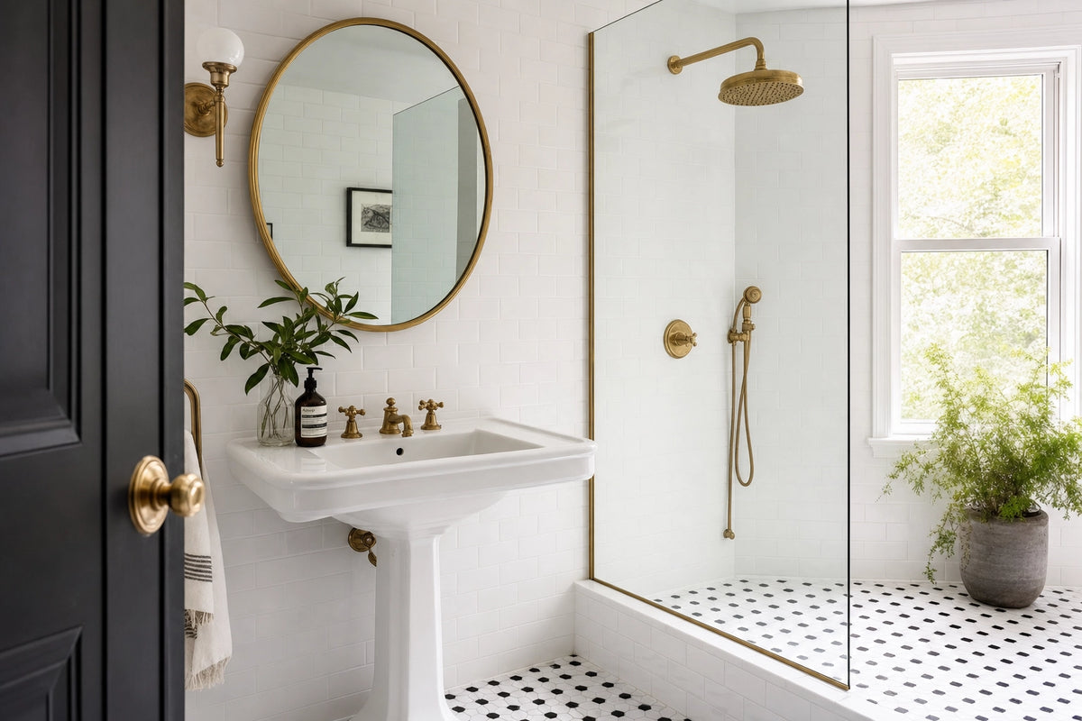 Designing a Luxury Bathroom on a Budget: Where Brass Makes the Biggest Impact - Northgrove Partners