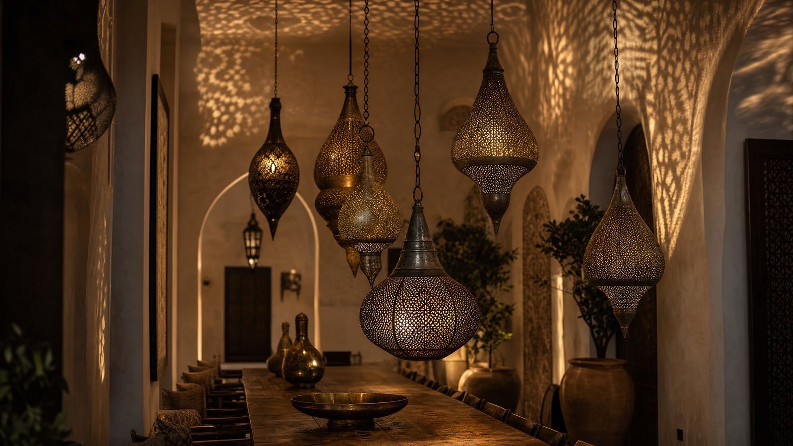 Brass Shadow Pendant Lamps