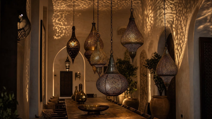 Brass Shadow Pendant Lamps