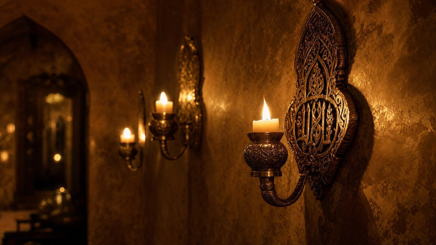 Brass Wall Candle Sconce