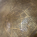Handcrafted Round Brass Wall Light – Moroccan Engraved Sconce - Northgrove Partners