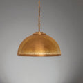 Handcrafted Brass Dome Pendant Light – Moroccan Engraved Ceiling Lamp - Northgrove Partners