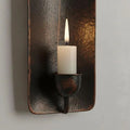 Handcrafted Aged Copper Wall Candle Sconce – Moroccan Artisan Holder - Northgrove Partners