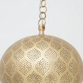 Handcrafted Brass Pendant Lamp – Moroccan Engraved Ceiling Light - Northgrove Partners