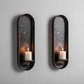 Aged Copper Wall Candle Holders Set of 2 – Moroccan Sconces - Northgrove Partners