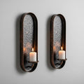 Aged Copper Wall Candle Holders Set of 2 – Moroccan Sconces - Northgrove Partners