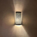 Handcrafted Cylindrical Brass Wall Sconce – Moroccan Filigree Light - Northgrove Partners