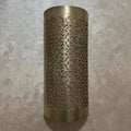 Handcrafted Cylindrical Brass Wall Sconce – Moroccan Filigree Light - Northgrove Partners