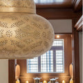 Moroccan Brass Pendant Light – Handcrafted Engraved Ceiling Lamp - Northgrove Partners