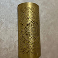Handcrafted Cylindrical Brass Wall Lamp – Moroccan Filigree Sconce - Northgrove Partners