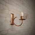 Handcrafted Rustic Copper Candle Sconce – Moroccan Boho Wall Decor - Northgrove Partners