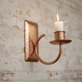 Handcrafted Rustic Copper Candle Sconce – Moroccan Boho Wall Decor - Northgrove Partners