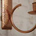 Handcrafted Rustic Copper Candle Sconce – Moroccan Boho Wall Decor - Northgrove Partners