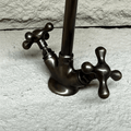Solid Brass Aged Bronze Gooseneck Bathroom Faucet - Northgrove Partners