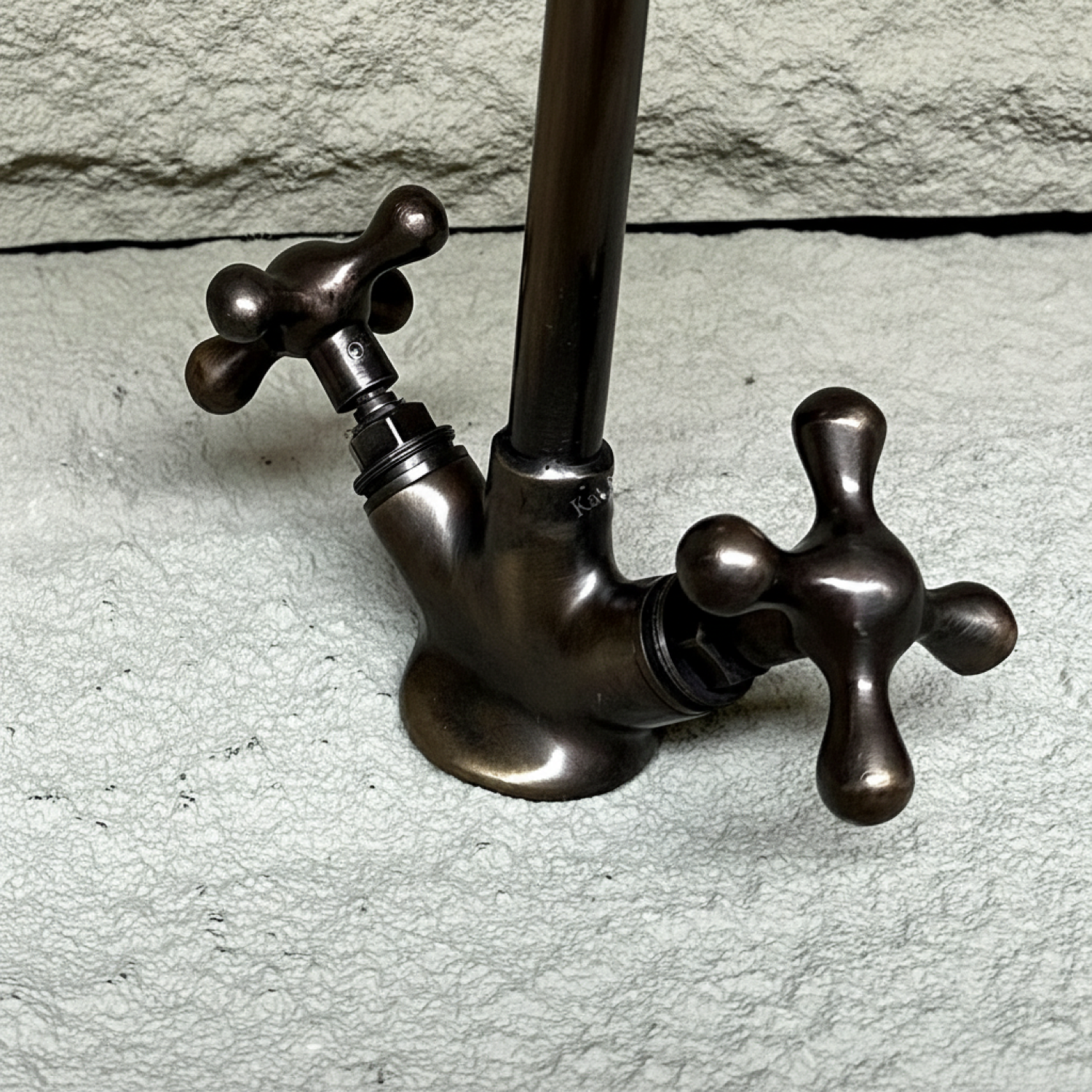 Solid Brass Aged Bronze Gooseneck Bathroom Faucet