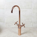 Solid Brass Copper Gooseneck Vessel Sink Bathroom Faucet - Northgrove Partners