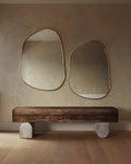 Brassy Gold Organik Mirror - Unlacquered Solid Brass - Northgrove Partners