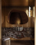 Brassy Gold Organik Mirror - Unlacquered Solid Brass - Northgrove Partners