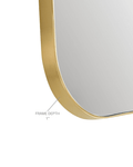 Brassy Gold Organik Mirror - Unlacquered Solid Brass - Northgrove Partners