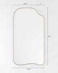 Brody Full Length Mirror - Unlacquered Solid Brass - Northgrove Partners