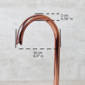 Copper Gooseneck Bathroom Faucet – Solid Brass Basin Tap - Northgrove Partners