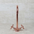 Copper Gooseneck Bathroom Faucet – Solid Brass Basin Tap - Northgrove Partners