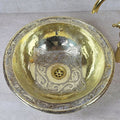 Engraved Brass Bathroom Sink – Round Undermount Basin - Northgrove Partners