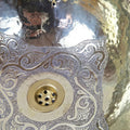 Engraved Brass Bathroom Sink – Round Undermount Basin - Northgrove Partners