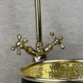 Hammered Brass Vessel Bathroom Sink – Black Round Basin - Northgrove Partners