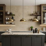 Handcrafted Hammered Brass Pendant Light – Industrial Rustic Ceiling Lamp - Northgrove Partners