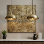 Handcrafted Hammered Brass Pendant Light – Industrial Rustic Ceiling Lamp - Northgrove Partners