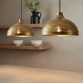 Hammered Copper Pendant Lamp – Moroccan Dome Ceiling Light - Northgrove Partners