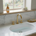 Handcrafted Widespread Brass Bathroom Faucet – Cross Handle Tap - Northgrove Partners