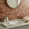 Handcrafted Widespread Brass Bathroom Faucet – Cross Handle Tap - Northgrove Partners