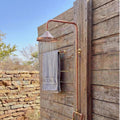 Luxury Unlacquered Solid Copper Outdoor Shower with Rainfall Head - Northgrove Partners