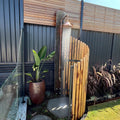 Luxury Unlacquered Solid Copper Outdoor Shower with Rainfall Head - Northgrove Partners