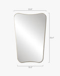 Butterfly Mirror - Unlacquered Solid Brass - Northgrove Partners