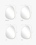 Brassy Gold Organik Mirror - Unlacquered Solid Brass - Northgrove Partners