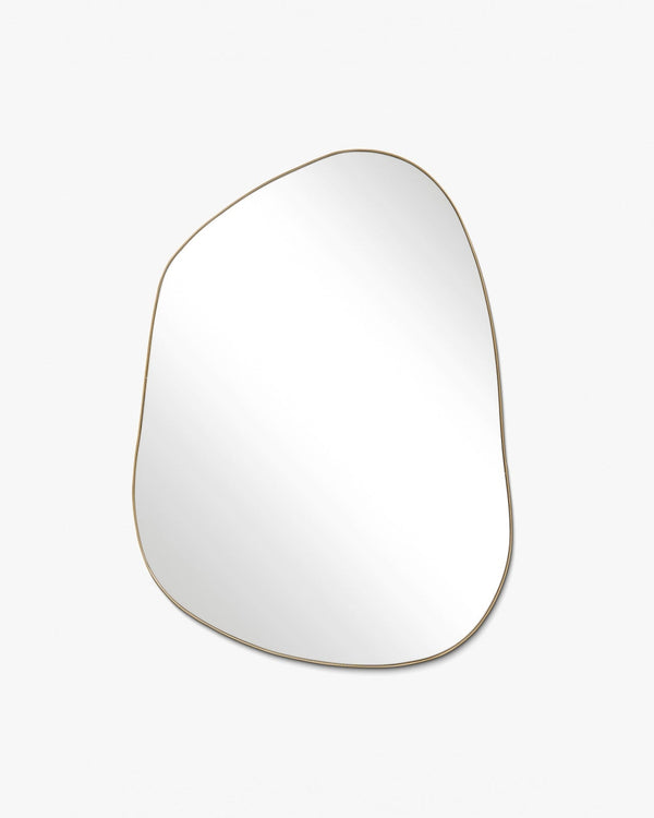 Brassy Gold Organik Mirror - Unlacquered Solid Brass