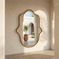 The Hamsa - Hand - Forged Solid Unlacquered Brass Mirror - Northgrove Partners