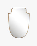 Shelda Gold Wall Mirror - Unlacquered Solid Brass - Northgrove Partners