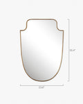 Shelda Gold Wall Mirror - Unlacquered Solid Brass - Northgrove Partners